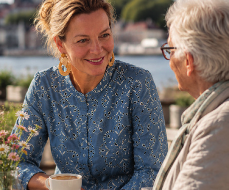 Gespräch bei einer Tasse Kaffee